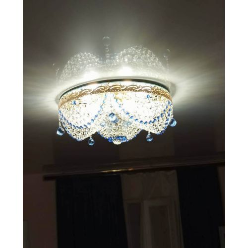 Люстра Виктория Синяя в Самаре Гусь Хрустальный