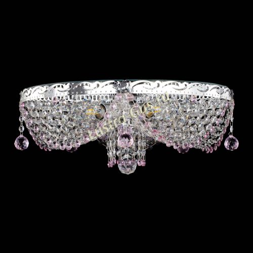 Люстра Виктория розовая в Самаре Гусь Хрустальный