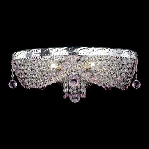 Люстра Виктория розовая в Самаре Гусь Хрустальный