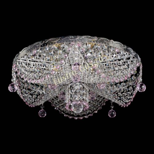 Люстра Виктория розовая в Самаре Гусь Хрустальный