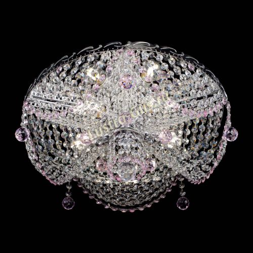 Люстра Виктория розовая в Самаре Гусь Хрустальный