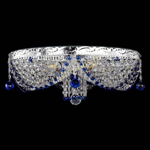 Люстра Виктория Синяя в Самаре Гусь Хрустальный