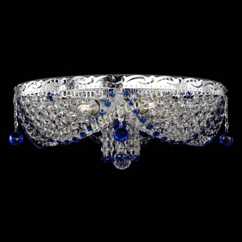 Люстра Виктория Синяя в Самаре Гусь Хрустальный