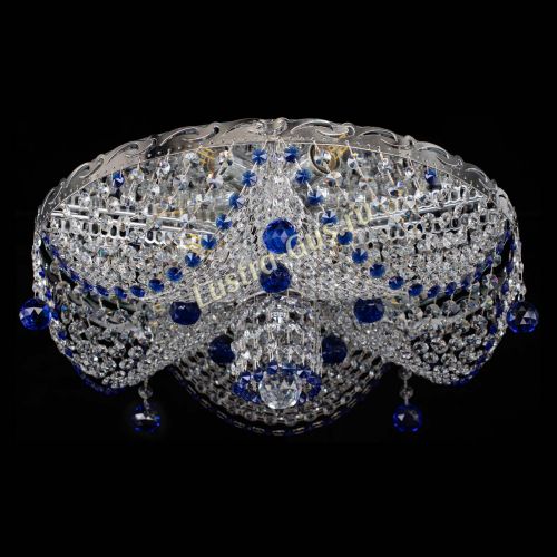 Люстра Виктория Синяя в Самаре Гусь Хрустальный