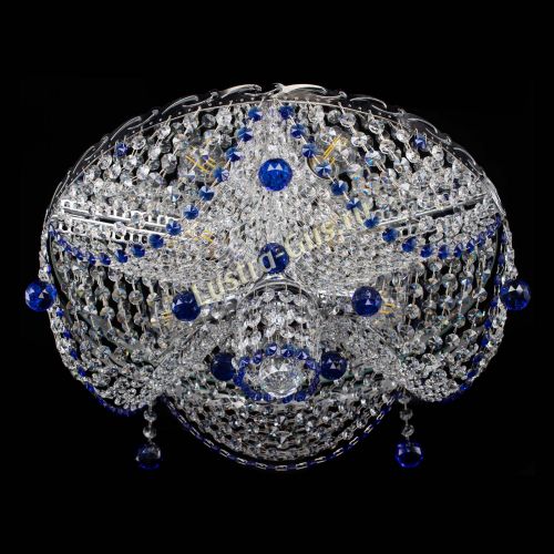 Люстра Виктория Синяя в Самаре Гусь Хрустальный