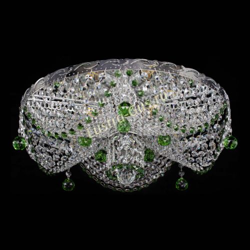 Люстра Виктория зеленая в Самаре Гусь Хрустальный