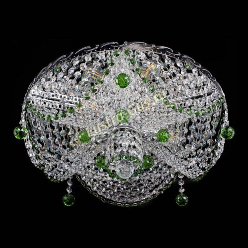 Люстра Виктория зеленая в Самаре Гусь Хрустальный