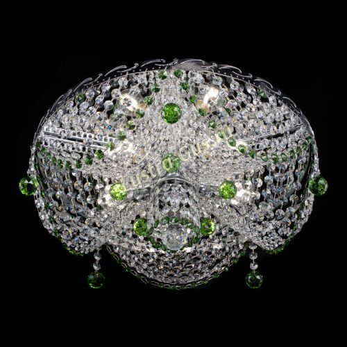 Люстра Виктория зеленая в Самаре Гусь Хрустальный