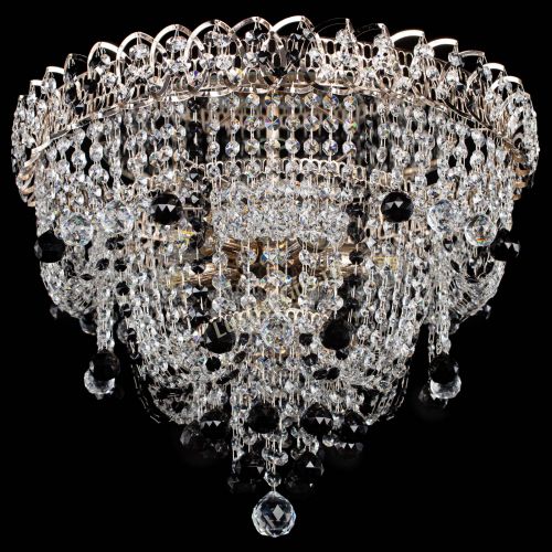 Люстра Водопад Софья черная в Самаре Гусь Хрустальный