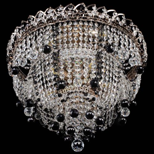 Люстра Водопад Софья черная в Самаре Гусь Хрустальный