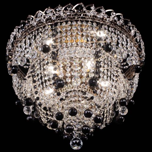 Люстра Водопад Софья черная в Самаре Гусь Хрустальный