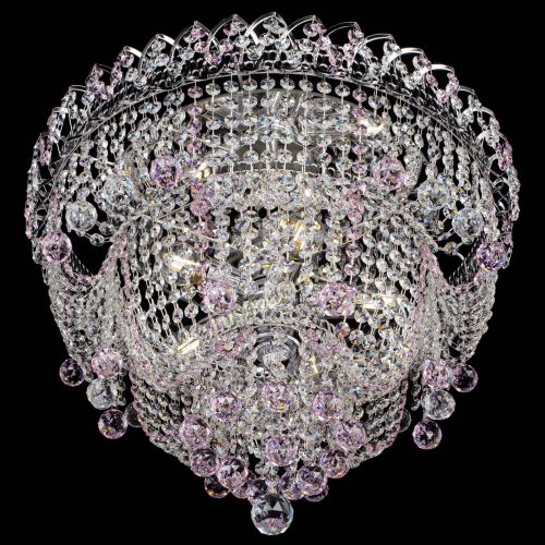 Люстра Водопад Софья розовая в Самаре Гусь Хрустальный