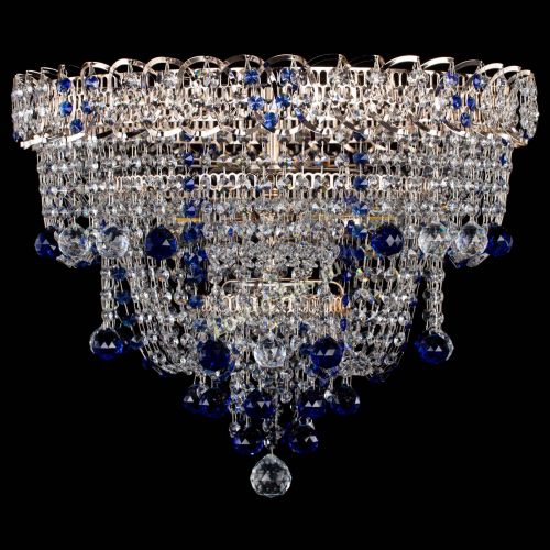Люстра Водопад Софья синяя в Самаре Гусь Хрустальный