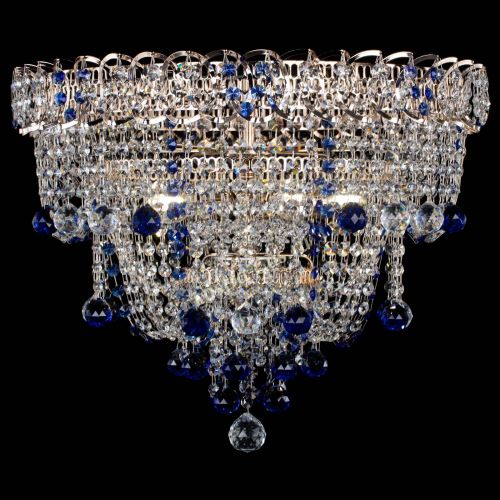 Люстра Водопад Софья синяя в Самаре Гусь Хрустальный