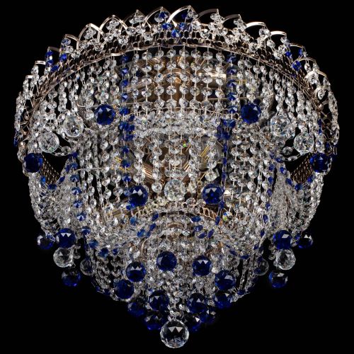 Люстра Водопад Софья синяя в Самаре Гусь Хрустальный