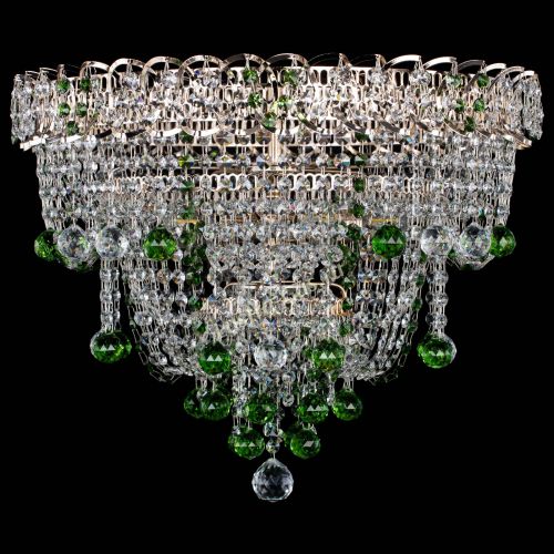 Люстра Водопад Софья зеленая в Самаре Гусь Хрустальный