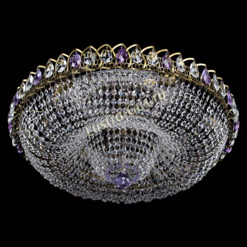 Люстра Водоворот Купол под бронзу Фиолетовый в Самаре Гусь Хрустальный