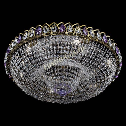 Люстра Водоворот Купол под бронзу Фиолетовый в Самаре Гусь Хрустальный