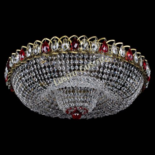 Люстра Водоворот Купол под бронзу Красный в Самаре Гусь Хрустальный