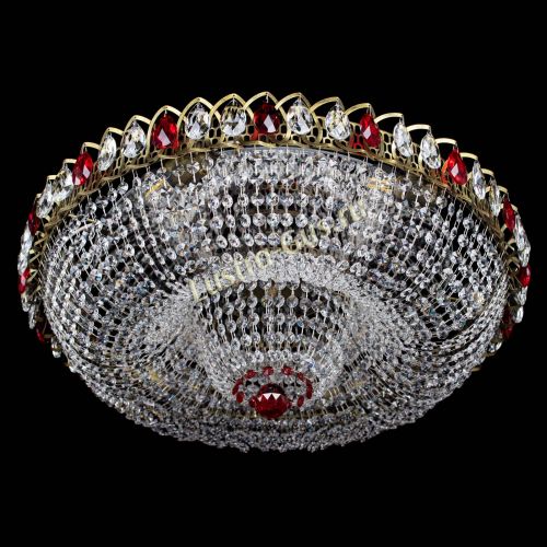 Люстра Водоворот Купол под бронзу Красный в Самаре Гусь Хрустальный