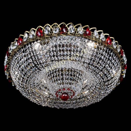 Люстра Водоворот Купол под бронзу Красный в Самаре Гусь Хрустальный