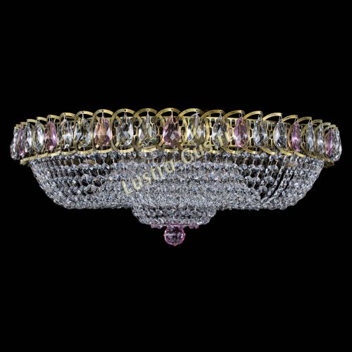 Люстра Водоворот Купол под бронзу Розовый в Самаре Гусь Хрустальный