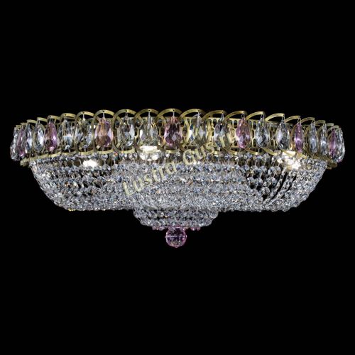 Люстра Водоворот Купол под бронзу Розовый в Самаре Гусь Хрустальный