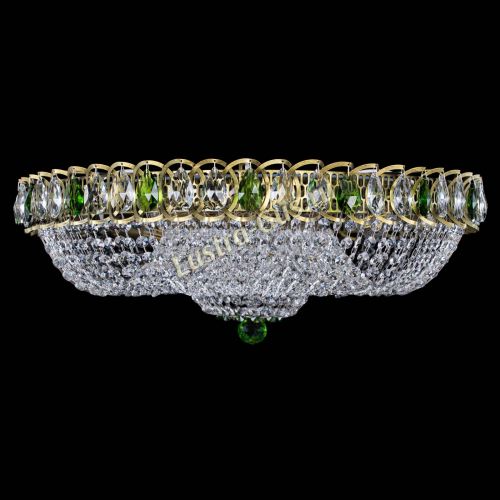 Люстра Водоворот Купол под бронзу Зеленый в Самаре Гусь Хрустальный