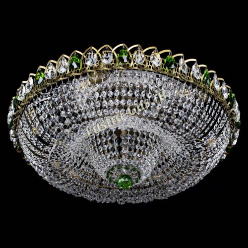 Люстра Водоворот Купол под бронзу Зеленый в Самаре Гусь Хрустальный