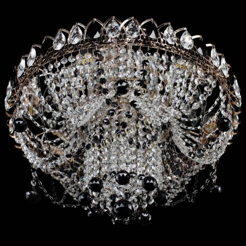 Люстра Водоворот Ольга шар черная в Самаре Гусь Хрустальный