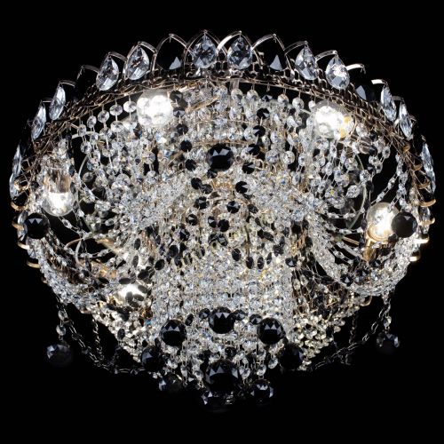 Люстра Водоворот Ольга шар черная в Самаре Гусь Хрустальный