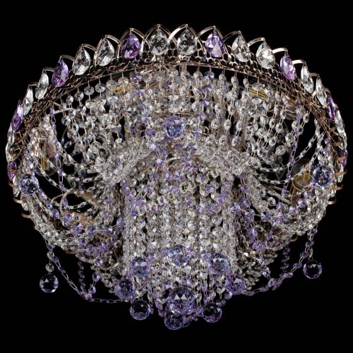 Люстра Водоворот Ольга шар фиолетовая в Самаре Гусь Хрустальный