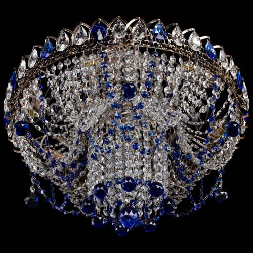 Люстра Водоворот Ольга шар синяя в Самаре Гусь Хрустальный