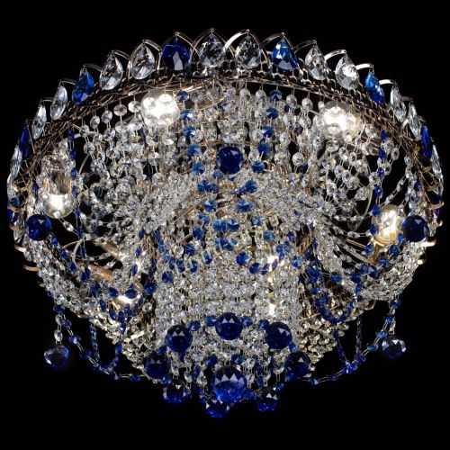 Люстра Водоворот Ольга шар синяя в Самаре Гусь Хрустальный