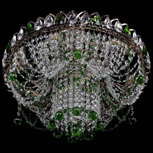Люстра Водоворот Ольга шар зеленая в Самаре Гусь Хрустальный