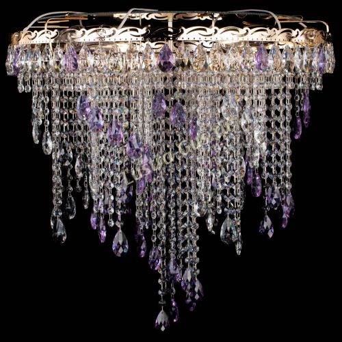 Люстра Вьюга фиолетовая в Самаре Гусь Хрустальный