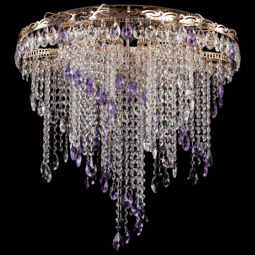Люстра Вьюга фиолетовая в Самаре Гусь Хрустальный