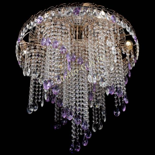 Люстра Вьюга фиолетовая в Самаре Гусь Хрустальный
