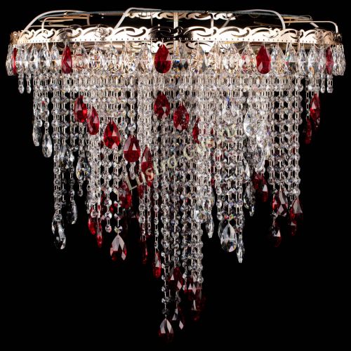 Люстра Вьюга красная в Самаре Гусь Хрустальный
