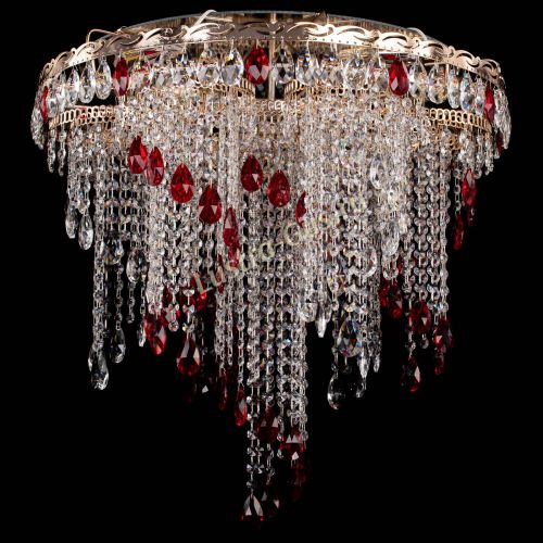 Люстра Вьюга красная в Самаре Гусь Хрустальный