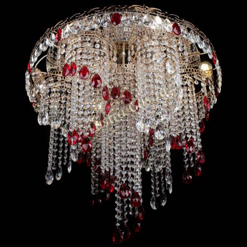 Люстра Вьюга красная в Самаре Гусь Хрустальный