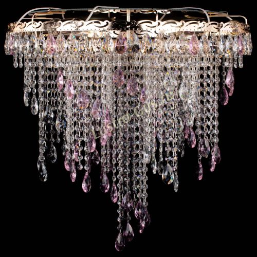 Люстра Вьюга розовая в Самаре Гусь Хрустальный