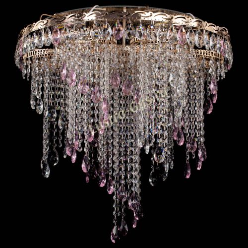 Люстра Вьюга розовая в Самаре Гусь Хрустальный