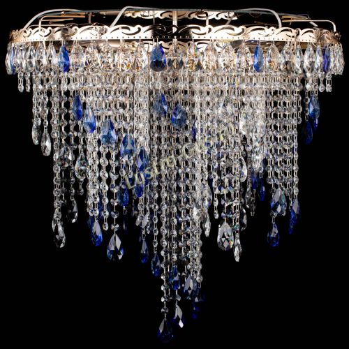 Люстра Вьюга синяя в Самаре Гусь Хрустальный