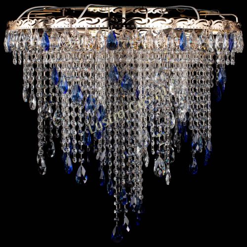 Люстра Вьюга синяя в Самаре Гусь Хрустальный