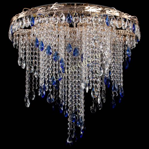 Люстра Вьюга синяя в Самаре Гусь Хрустальный