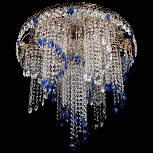 Люстра Вьюга синяя в Самаре Гусь Хрустальный