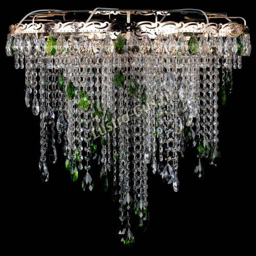 Люстра Вьюга зеленая в Самаре Гусь Хрустальный