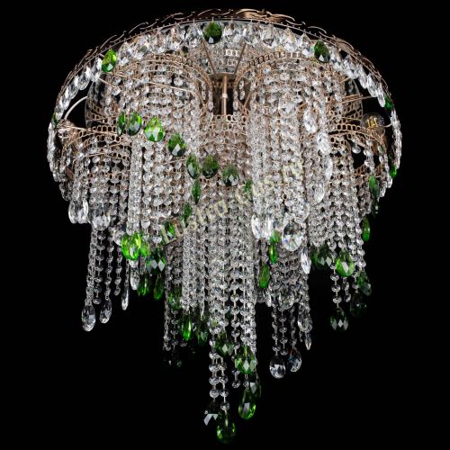Люстра Вьюга зеленая в Самаре Гусь Хрустальный