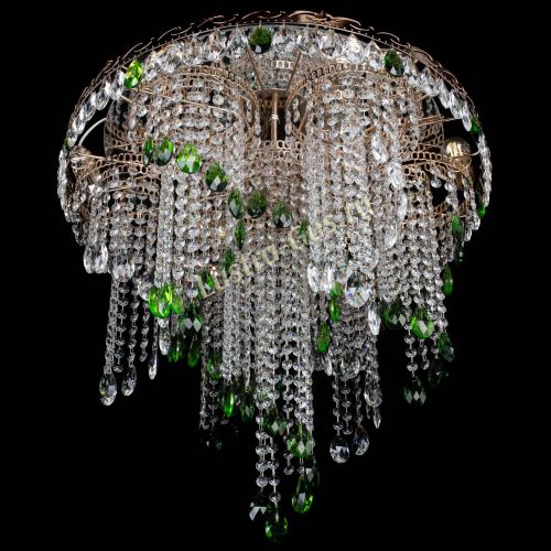 Люстра Вьюга зеленая в Самаре Гусь Хрустальный